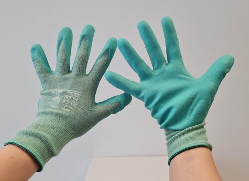 Delovne rokavice iz bambusa prevlečene z nitrilom