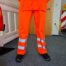 Visoko vidljiva oranžna nepremočljiva jakna in hlače