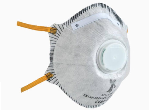 Zaščitna maska z aktivnim ogljem z ventilom