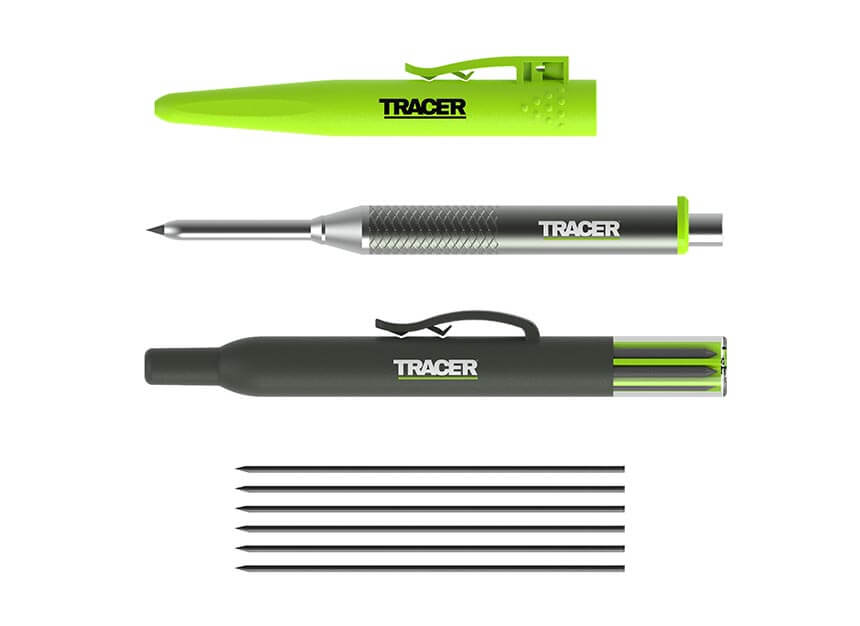 TRACER PRO kovinski globinski označevalni svinčnik in nadomestne mince v zaščitnem tulcu